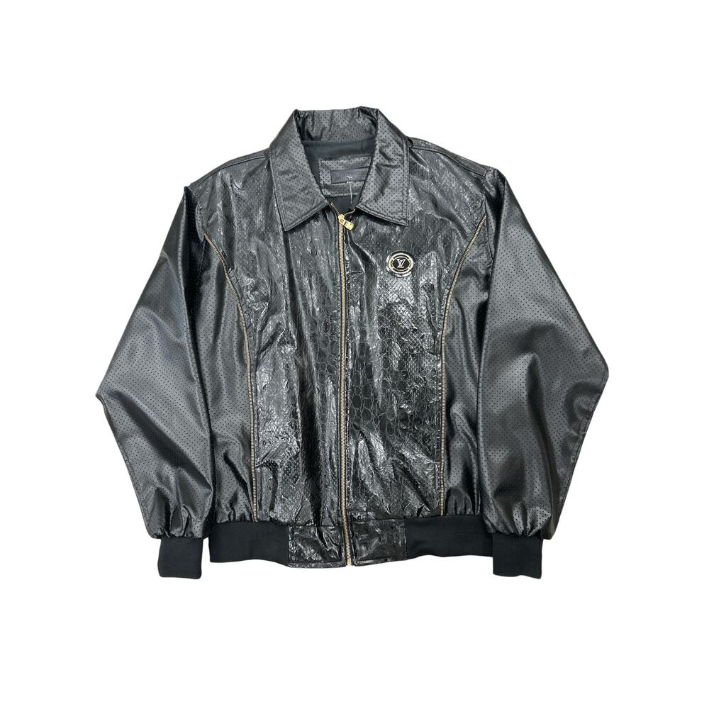 Dapper Dan VTG Authentic 90s Perforated Leather Jacket SZ L